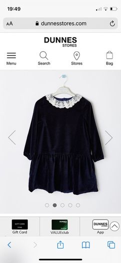 Leigh tucker navy velvet Matilda dress age 6-7