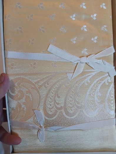 Vintage Raylon and Damask Table Cloth