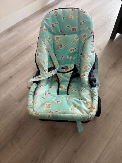 Mothercare Baby Bouncer Rocker - Light Blue Animal Print
