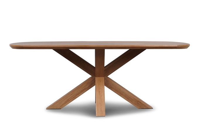 Bespoke 200cm Boat shaped Dining Table Custom Made Like New