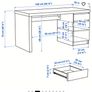 IKEA MALM Desk with Storage Oak Veneer (140x65 cm) Image 5