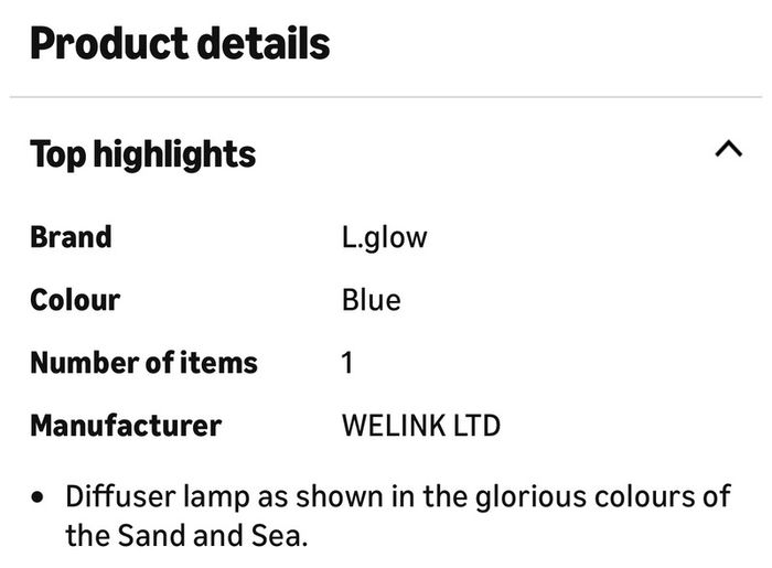 Glow Sand&Sea Aroma Diffuser Lamp 19cm