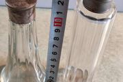 Vintge 2 Glass Bottle With Lid.