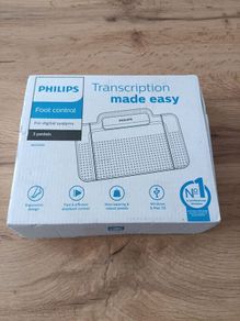 New Philips ACC2310 USB Foot Control Switch-Transcription 3 pedal with Toggle