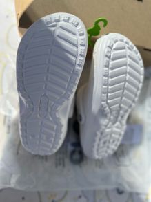crocs white lined