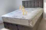 Standard Double Grey Fabric Bed