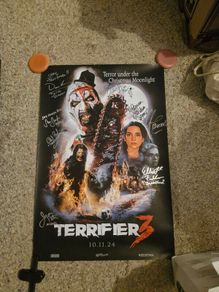 Terrifier 3 Cast Signed Movie Poster