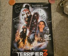 Terrifier 3 Cast Signed Movie Poster