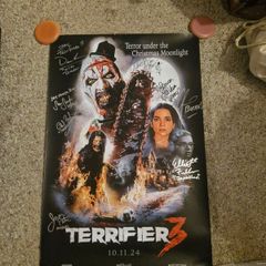 Terrifier 3 Cast Signed Movie Poster