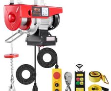 Electric Hoist Crane Winch 598.7 kg 9997.4 cm Wireless & 426.7 cm Wired Remote