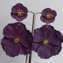 Aubergine & Gold Double Drop Primrose Earrings Image 10
