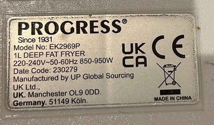 Compact Progress Deep Fat Fryer in Good Condition