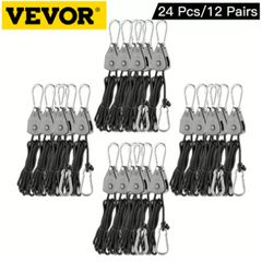 BRAND NEW 24 PCS Grow Light Hanger Rope Clip 1/8 Inch 6-Feet Long Adjustable For Indoor Growing Light Tent Room Green House Fixtures