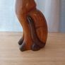 Hand Carved Wooden Cat Sculpture Image 6
