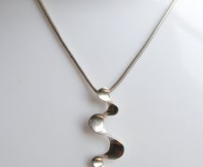 Vintage Sterling Silver 925  Pendant and SNAKE CHAIN NECKLACE length 18" - 7,3g