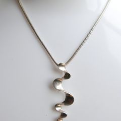 Vintage Sterling Silver 925  Pendant and SNAKE CHAIN NECKLACE length 18" - 7,3g