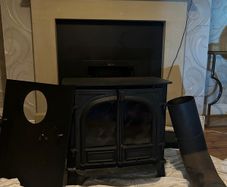 cast iron wood burning stove
