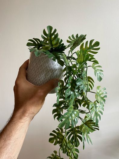 artificial plant and pot x3