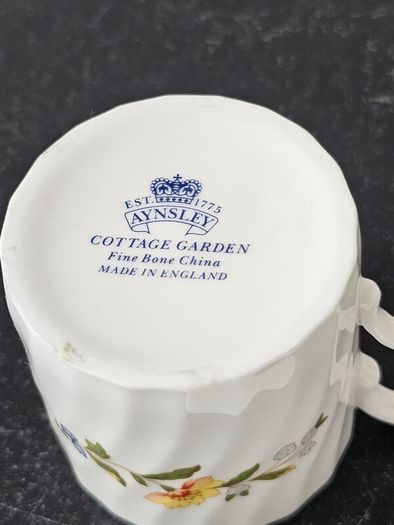 Aynsley Cottage Garden Coffee cup saucer sugar bowl set