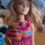 Barbie doll handemade dress and necklace Image 8