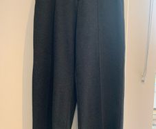 2 x Uniqlo wide-leg trousers (M) like new, charcoal and navy