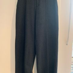 2 x Uniqlo wide-leg trousers (M) like new, charcoal and navy
