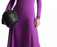 COS  Long-Sleeved Gathered Jersey Midi Dress