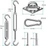 Sun Shade Sail Fixing Kit - Sail Shade Hardware Kit 304 Stainless Steel, Sun Shade Sail Hardware Kit for Garden Rectangle/Square, Heavy Duty Sun Sail Hardware Kit Installation 40 Pcs (FREE SHIPPING) Image 3