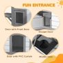 2-Story Indoor or Outdoor Cat House W/ Escape Door, Cat Shelter, White Image 5