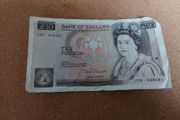 Vintage English 10 pound note