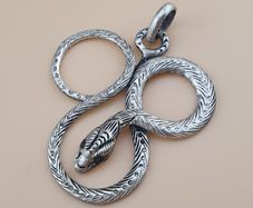 Vintage Brass Snake Beatiful Handmade Pendant