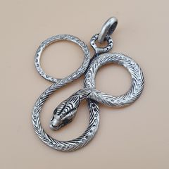 Vintage Brass Snake Beatiful Handmade Pendant