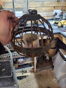 Medieval style candle holder cage 2
