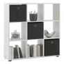 FMD Standing Shelf with 9 Compartments White Image 3