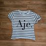 Aje Designer Sequin Striped T-Shirt Image 2