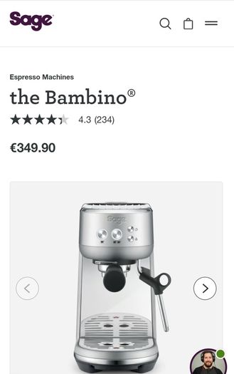 Sage Bambino Coffee Machine