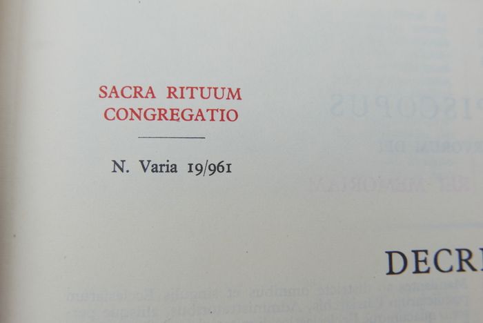 Vintage Missale Romanum 1962