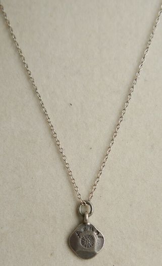 Vintage Sterling Silver .925 Azuni Pendant and Necklace - Full Hallmark length 18" - 3,2g