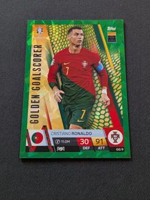 Cristiano Ronaldo Golden Goalscorer Green Emerald Parallel Topps Match Attax Uefa Euro 2024