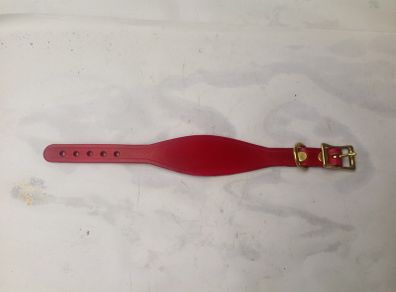 Leather whippet collar
