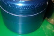 Metal Herb Grinder blue clear top 3 layer 2 for 25