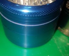 Metal Herb Grinder blue clear top 3 layer 2 for 25