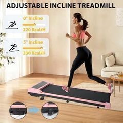 Walking Pad Treadmill Running Home Electric Machine Remote Incline Bluetooth Pink - Free Delivery or Collect,,