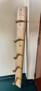 Antique Estate Made Vernacular pine Coat rack