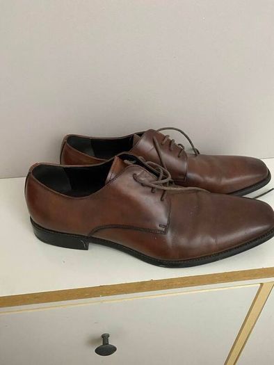 John White tan brown Moore leather shoes, Size 9, EU 43, dress shoe