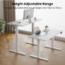 120 x 60 cm Standing Desk, Electric Height Adjustable Desk with 2 Hooks Image 4