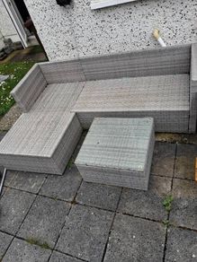 Garden sofa and side table