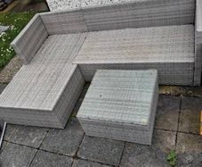 Garden sofa and side table