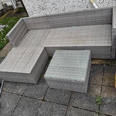 Garden sofa and side table