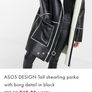 Black White Asos Coat Image 2
